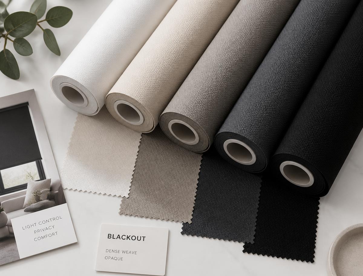 Curated selection of premium Vertilux shade fabrics at the Decofactory design center