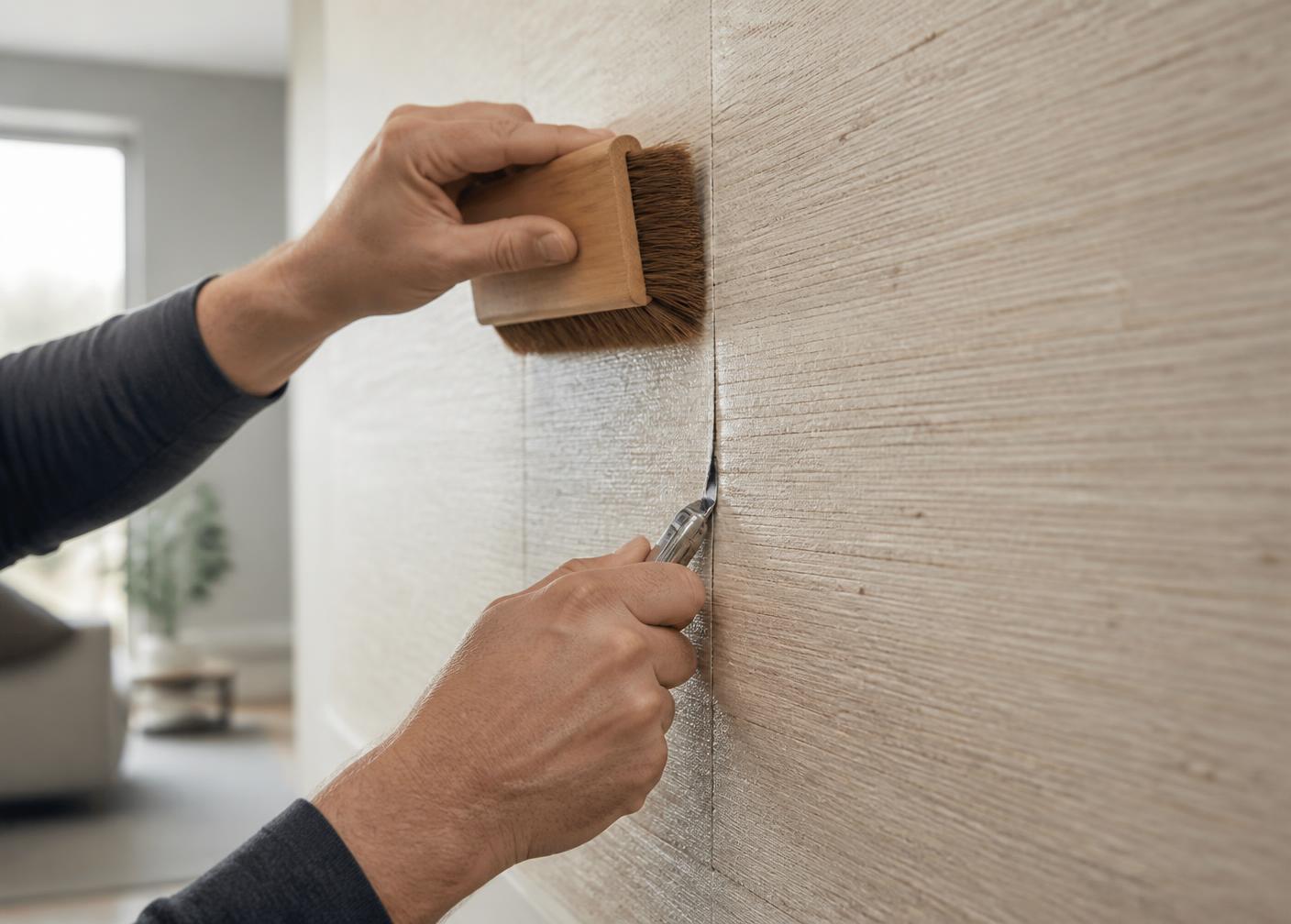 Trimming and matching a wallcovering seam